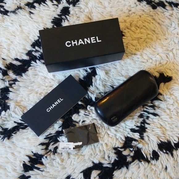 CHANEL Accessories - Chanel  Sunglass case, box and cleaning cloth